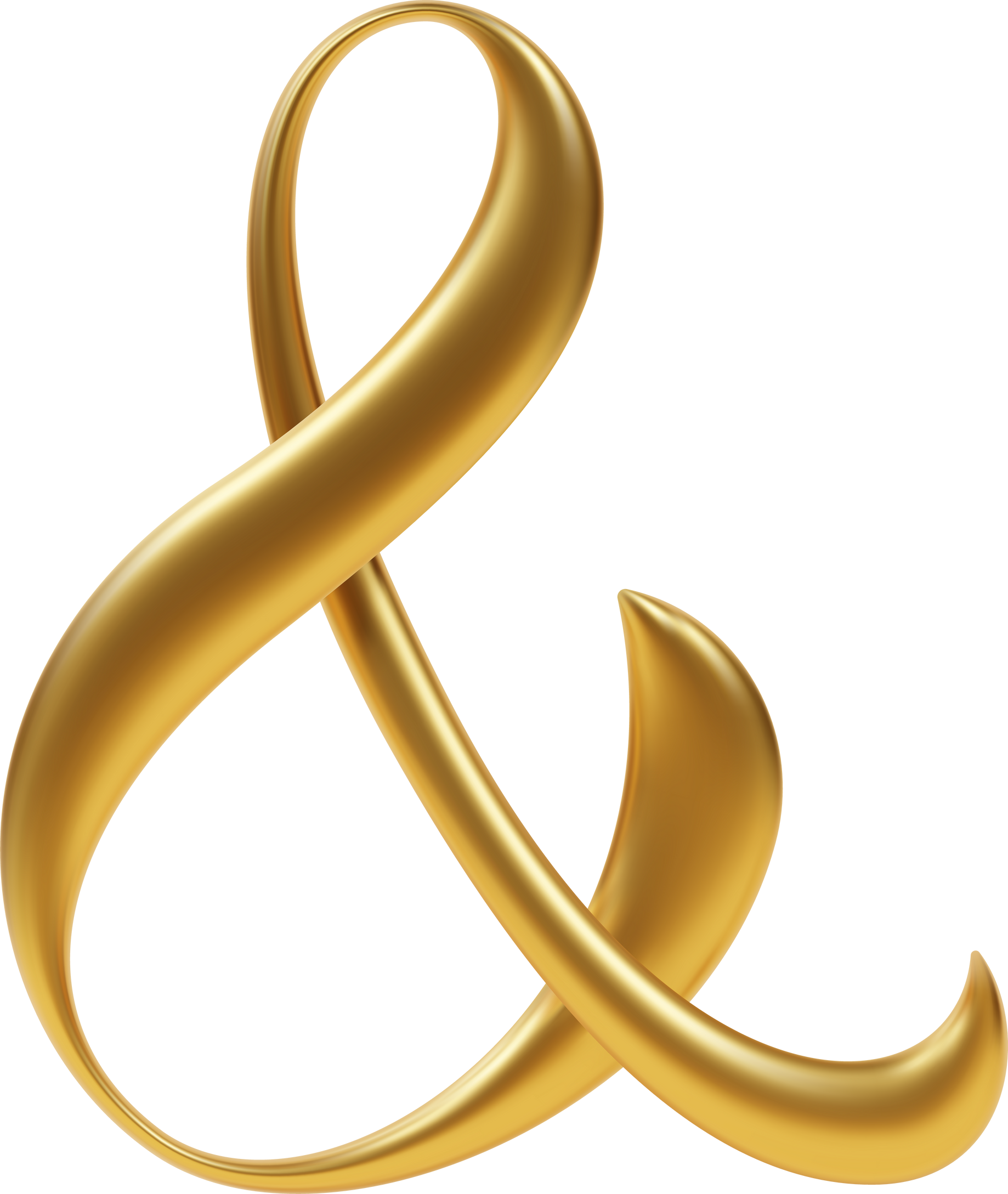 Golden Ampersand Symbol